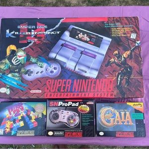 NIOB Original Super Nintendo Killer Instinct set with extras